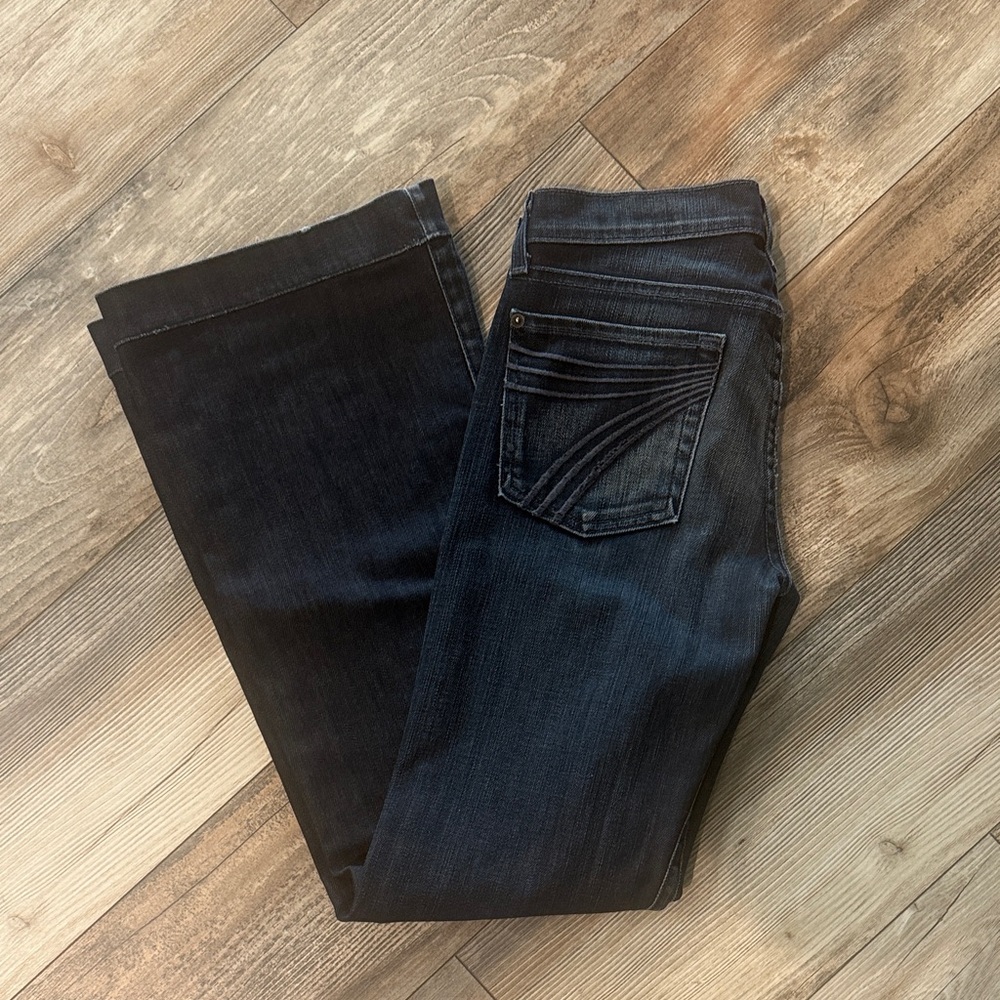7 For All Mankind Deep Indigo Flare Jeans